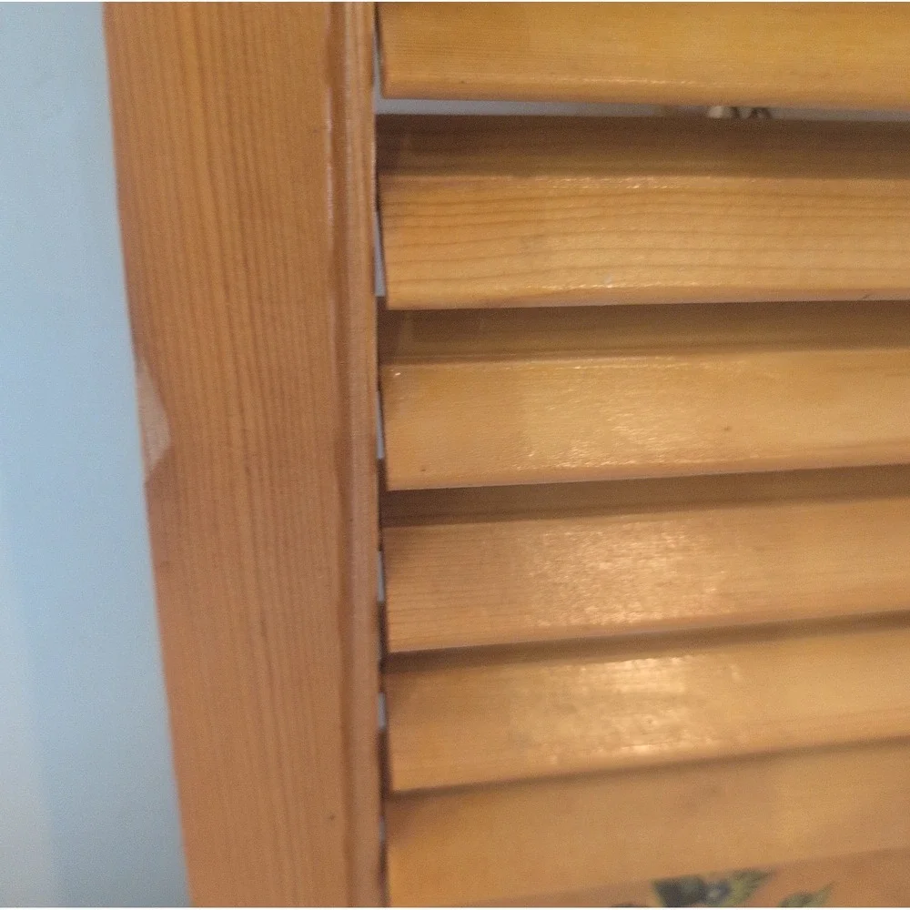Vintage Wooden Louvered Wall Panel 20